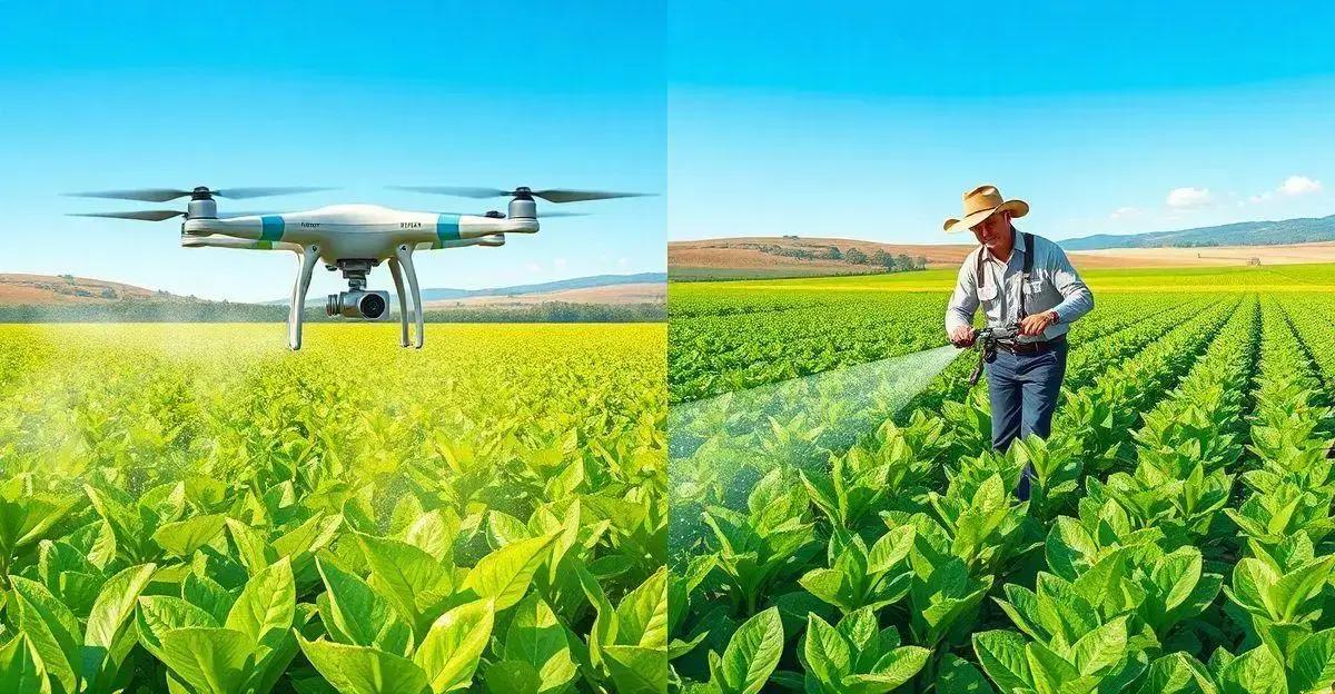 Comparação: Pulverização por drone vs. técnicas tradicionais